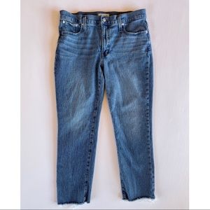 Madewell Mid Rise Perfect Vintage Jean Raw Hem Size 31